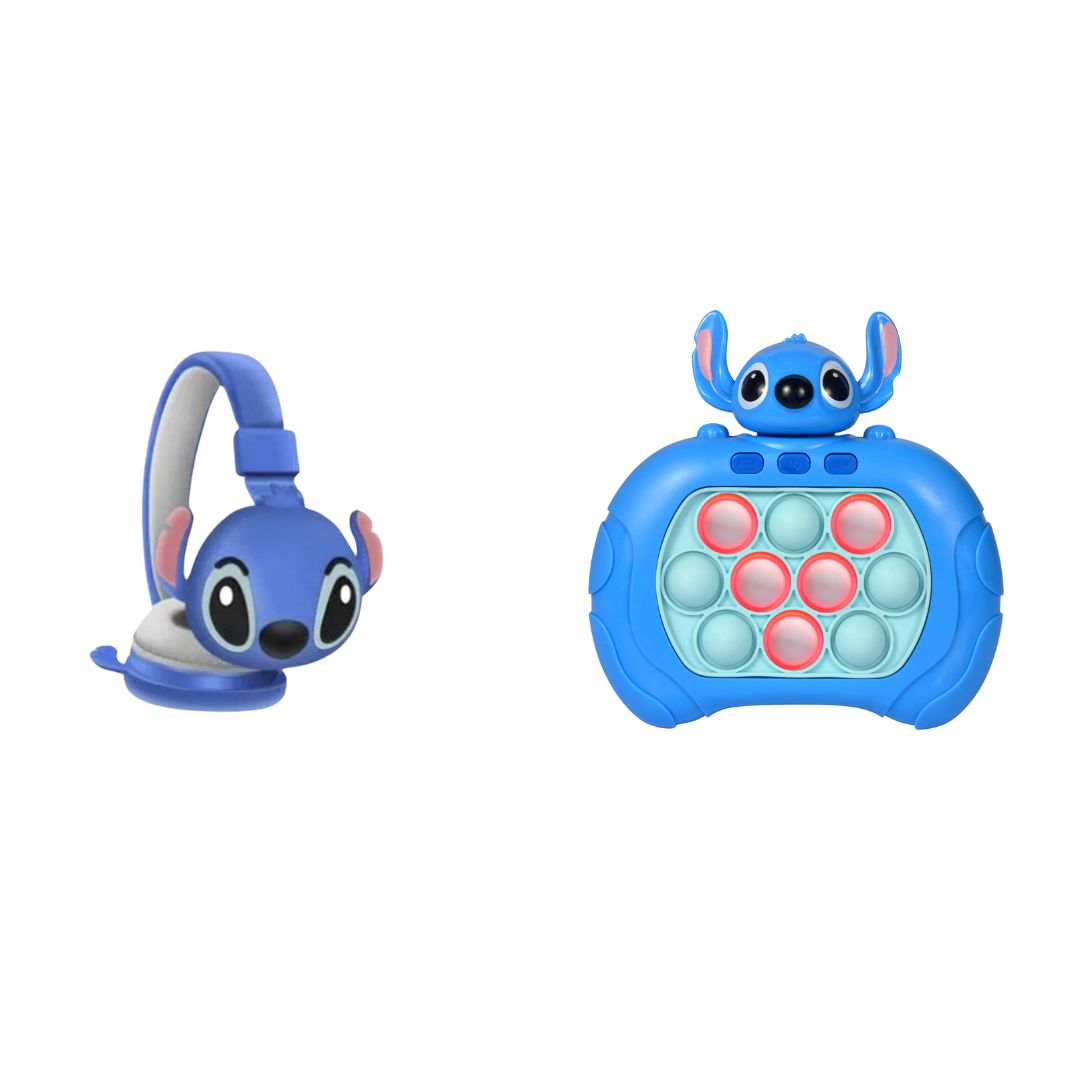 STITCH Bežične Slušalice + POP IT igra brzih prstiju