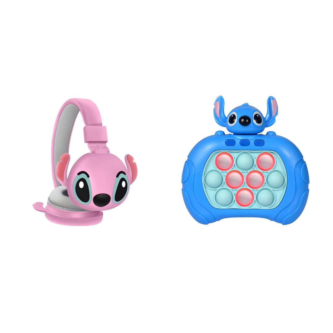 STITCH Bežične Slušalice + POP IT igra brzih prstiju